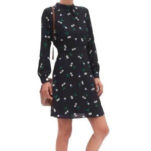 Navy dress w/ white cherries